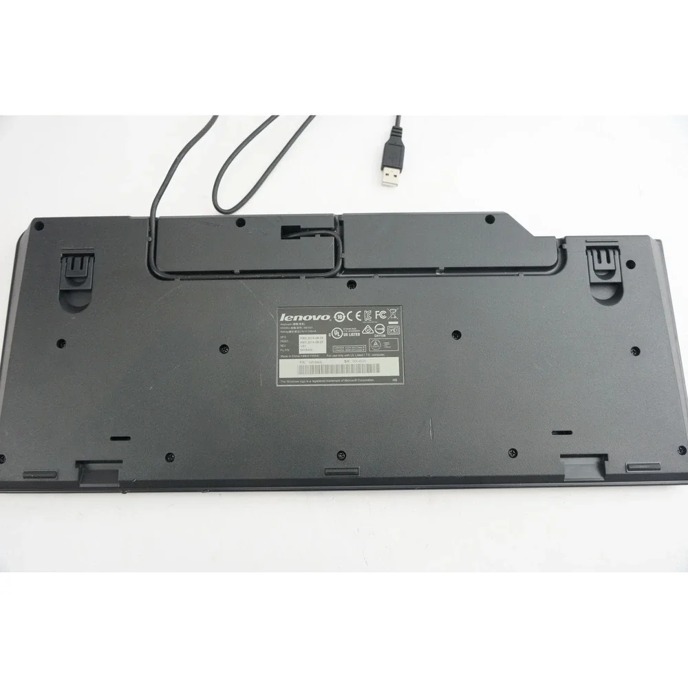Lenovo Keyboard KB1021 PC Mac OS Black Wired USB 104-Key QWERTY‎ Good